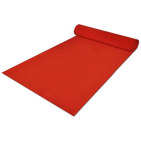 Tappeto Rosso 1 x 10 m Poliestere - Foto 1