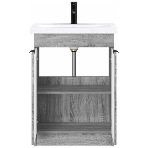 Set di mobili per il bagno Sonoma grigio 78,5 x 37,5 x 81 cm - Foto 2