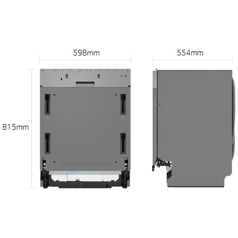 QuadWash DB375TXSW Lavastoviglie a scomparsa totale Classe A 14 coperti Vapore Wi-Fi - Foto 2