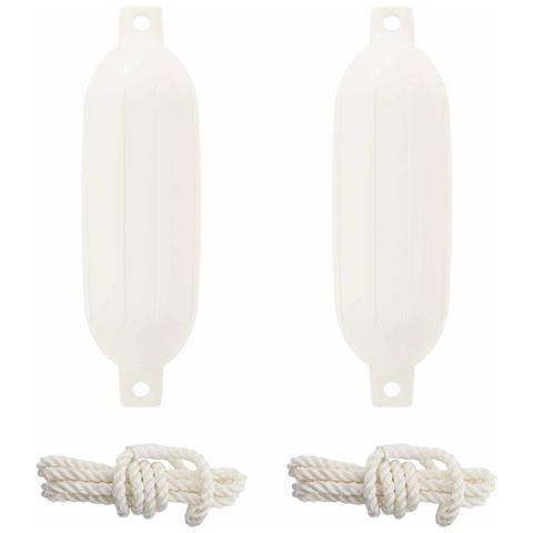 Fendini per barche 2 pz Ø 14 x 50 cm Bianco PVC - Foto 1