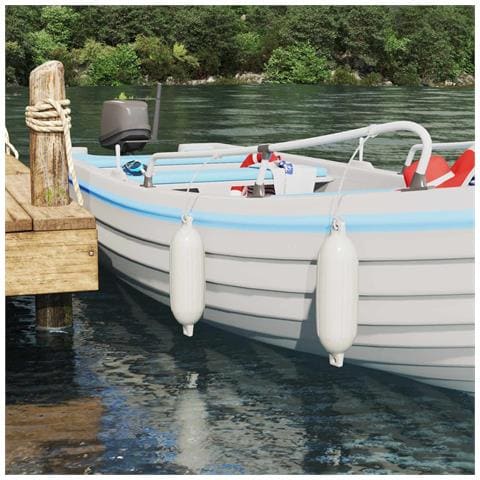 Fendini per barche 2 pz Ø 14 x 50 cm Bianco PVC - Foto 2