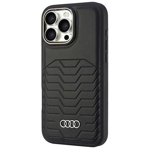 Custodia Magsafe In Pelle Sintetica Audi Per Iphone 16 Pro Max 6.9, Nera - Foto 2