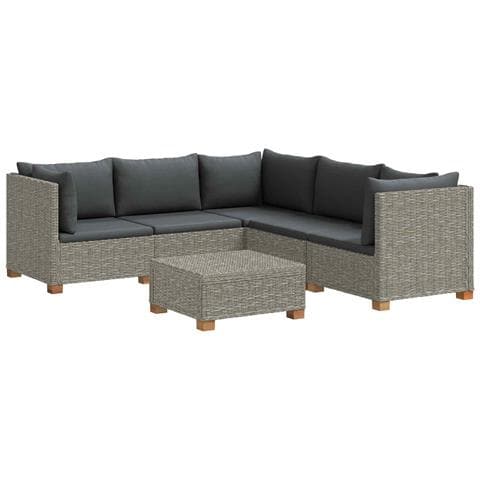 6 pz Set Lounge in Rattan con Cuscini GENDT Rattan naturale - Foto 1
