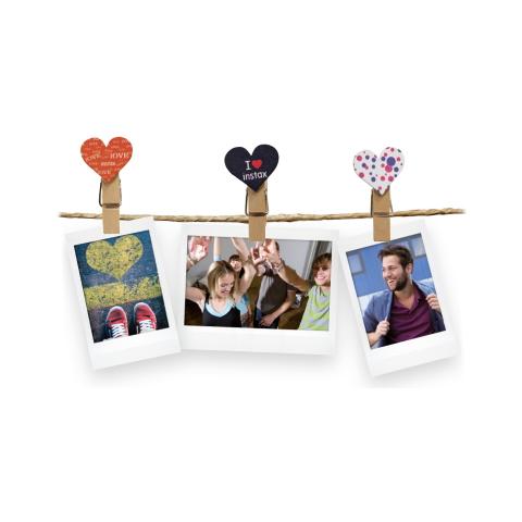 Instax Design Clips 10p. a forma di cuore con magnete - Foto 1