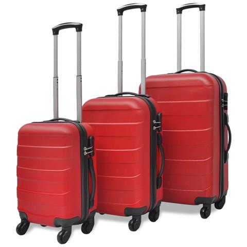 Set Trolley 3 pz Rosso - Foto 1