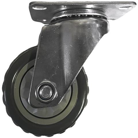 16 Ruote In Poliuretano 75 Mm Industriali Con Piastra Girevole Per Carrelli Grip Grigia - Foto 1