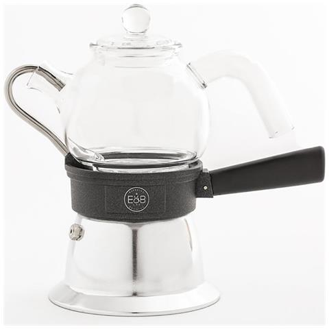 E&b Lab Moka Globe Induction Moka 3 Tazze Con Server In Vetro Per Piani A Induzione Alluminio / vetro - Foto 1