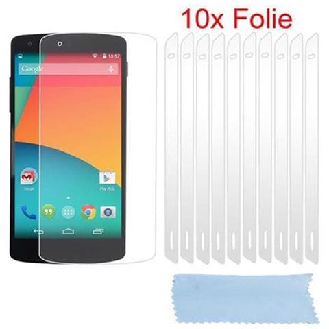 Protezioni Per Lo Schermo Compatibili Con Lg Google Nexus 5 In Alto Chiaro - 10 Pezzi Di Pellicola Protettiva Altamente Trasparente Contro Polvere, Sporco E Graffi - Foto 4