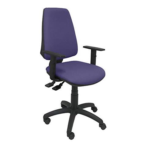 Crespo Piqueras E Modello 14s-chaise Ergonomica Da Ufficio Con Meccanismo Sincro Regolabile In Altezza E Ruote In Nylon-siège E Schienale Imbottiti In Tessuto Bali (bracci Regolabili In Altezza), Tessuto, Arancione, 109x46x46 Cm - Foto 6