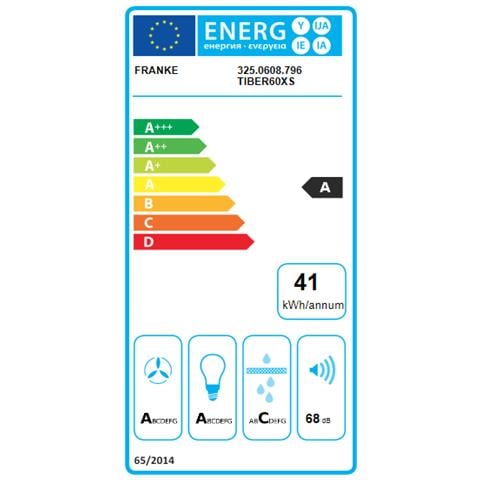 Cappa a Parete TIBER 60 XS Aspirante 60 cm Colore Acciaio Inox - Foto 2