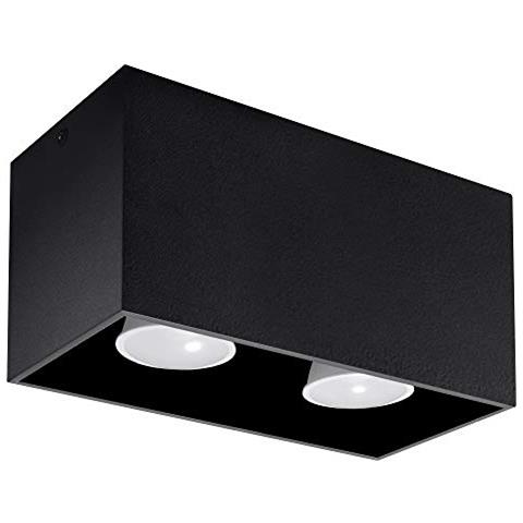 Lampada Led In Alluminio, 20 X 10 X 10 Cm, Colore: Nero - Foto 1