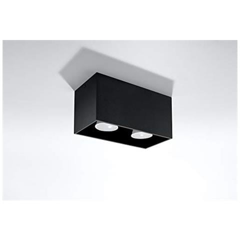 Lampada Led In Alluminio, 20 X 10 X 10 Cm, Colore: Nero - Foto 2