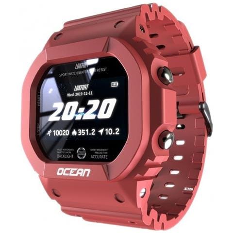 Lokmat - Ocean Smartwatch Touch Screen Fitness Tracker Ip68 Waterproof  Orologio Sportivo Bluetooth 4.0 Multi Sport Stile Rosso - ePRICE