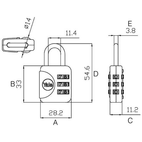 Lucchetto Da Viaggio A Combinazione Yp1 Blister Giallo - Foto 2