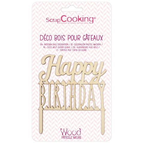Topper Per Torta In Legno - Buon Compleanno - Foto 1