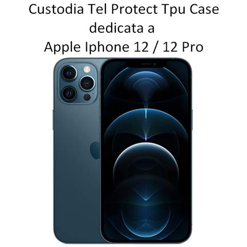 Custodia Tpu Silicone Liquid Air Cover Case Per Apple Iphone 12 - 12 Pro Black - Foto 2