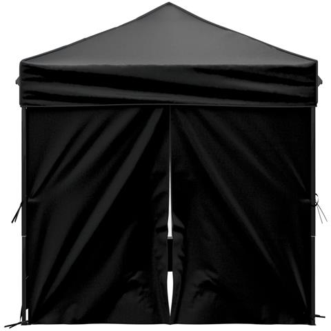 Tenda Per Feste Pieghevole Con Pareti Laterali Nero 2x2 M - Foto 2