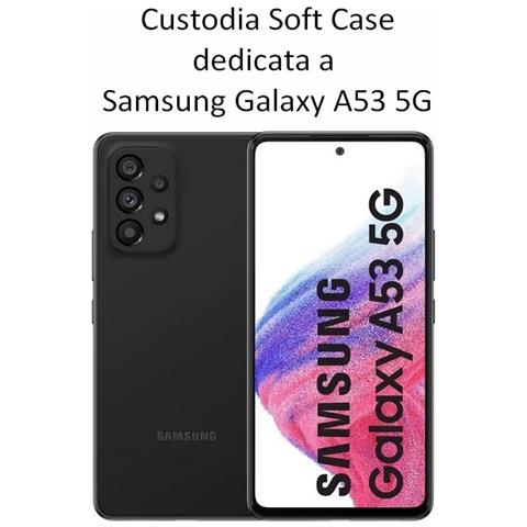 Custodia Tpu Silicone Cover Soft-case Per Samsung Galaxy A53 5g A536 Blu - Foto 2