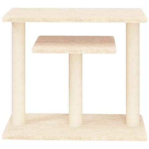 Pali Tiragraffi Per Gatti Con Piattaforme Crema 62,5 Cm - Foto 2