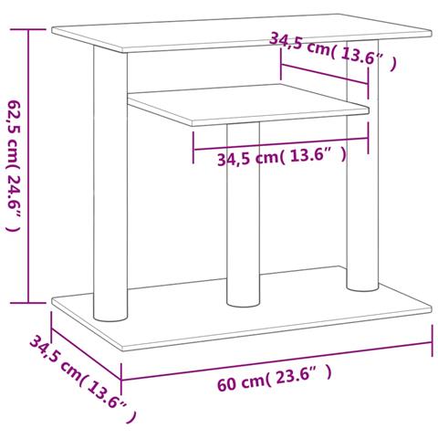 Pali Tiragraffi Per Gatti Con Piattaforme Crema 62,5 Cm - Foto 5