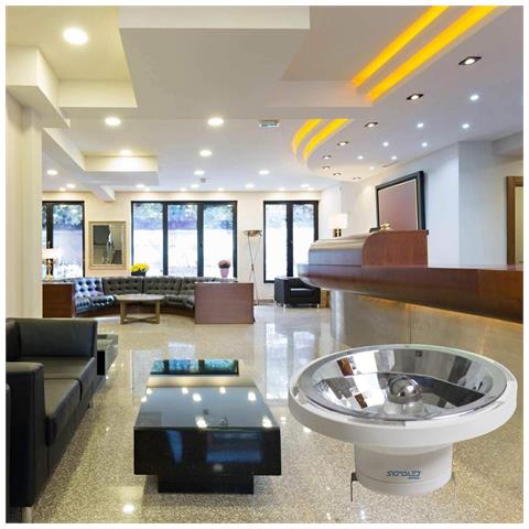 Pack 5 Pezzi Faretto Led Ar111 G53 14w (equivalente 110w Alogena) - Luce Led Bianca Naturake 4000k - 1000 Lumens - 12v Ac /dc - Spot Led Ar111 A Basso Consumo - Foto 2