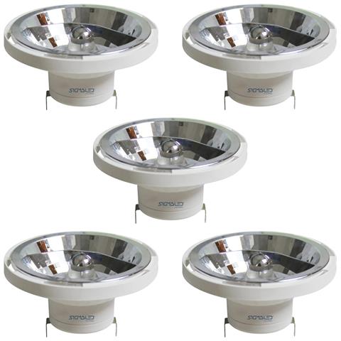 Pack 5 Pezzi Faretto Led Ar111 G53 14w (equivalente 110w Alogena) - Luce Led Bianca Naturake 4000k - 1000 Lumens - 12v Ac /dc - Spot Led Ar111 A Basso Consumo - Foto 1