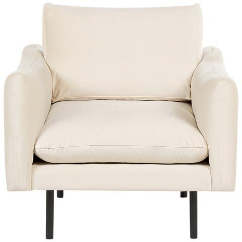 Set Da Salotto 5 Posti Vinterbro Velluto Beige Chiaro Con Ottomana - Foto 15
