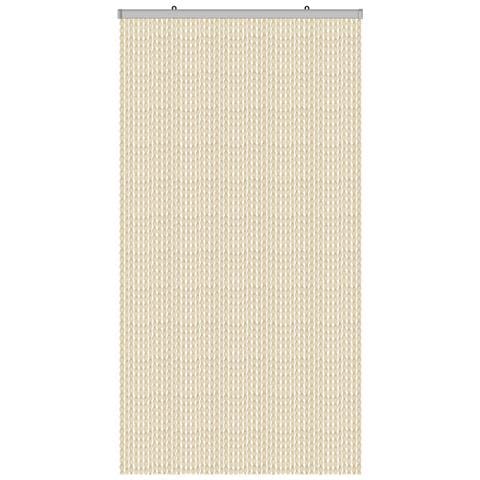 Tenda Antimosca Antirumore Caduta Pannello Porta Finestra Casa Pon Pon Vari Colori 100x220 Beige - Foto 1