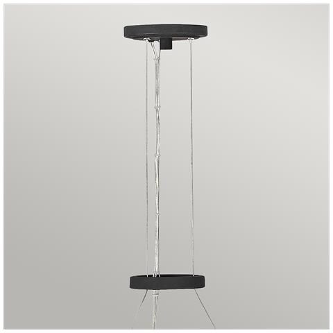 Lampadario Contemporaneo Willow Acciaio Nero Carbone Oro Deluxe Oro 6 Luci E14 - Foto 4