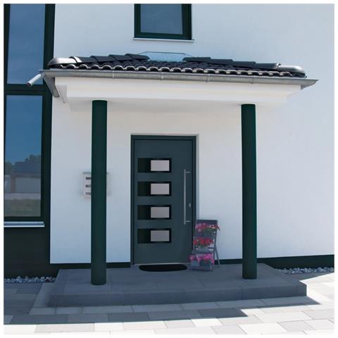 Porta Ingresso Antracite 100x210 Cm In Alluminio E Pvc - Foto 8