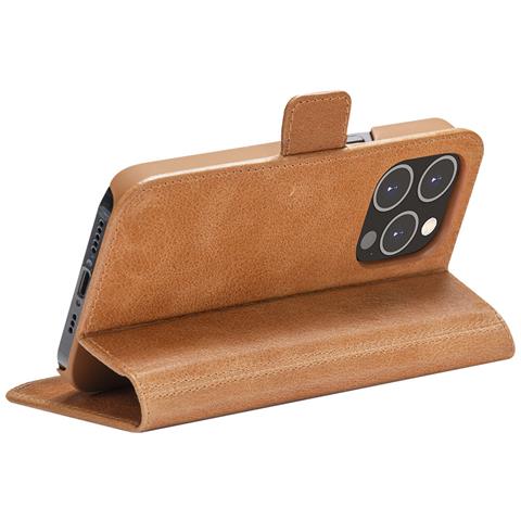 Custodia Per Iphone 14 Pro Max In Pelle Copenhagen Con Portacarte, Marrone Chiaro - Foto 4