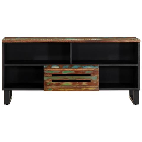 Mobile Porta Tv 100x34x46 Cm In Legno Massello Di Acacia - Foto 2