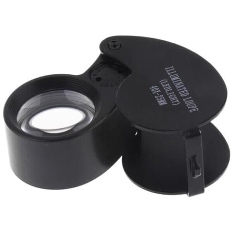 Lente Ingrandimento Zoom 40 X 25 Mm 2 Led Luce Bianca X Orologi Gioielli Monete - Foto 2