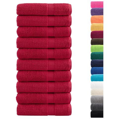 Asciugamani da Bagno SOLUND 10 pz Verdi 100x150cm 600 g /m² - Foto 2