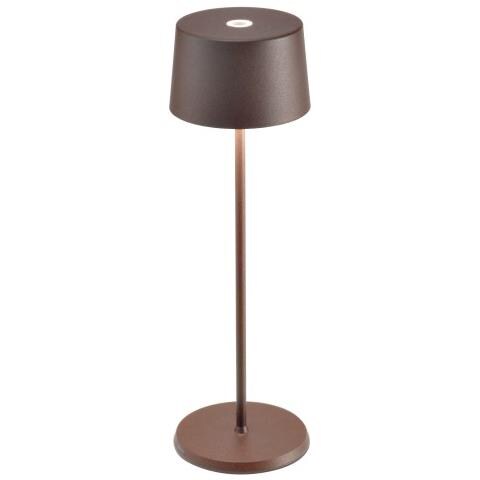 Lampada A Led Da Tavolo Olivia Pro Corten Ricaricabile E Dimmerabile - Foto 1