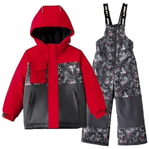 Tuta Da Sci A Due Pezzi Per Bambini Nera E Rossa M - Foto 1