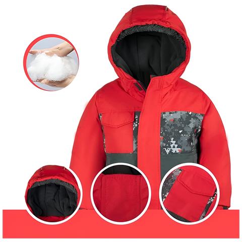 Tuta Da Sci A Due Pezzi Per Bambini Nera E Rossa M - Foto 5