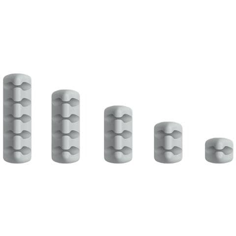 Set Di 5 Pezzi Per Organizzare I Cavi In Silicone Grey - Foto 1
