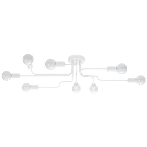 Lampadario Vector 8 Bianco Sl. 1444 - Industriale Lampade Da Soffitto Bianco 15.5x103x56 Cm - Foto 1