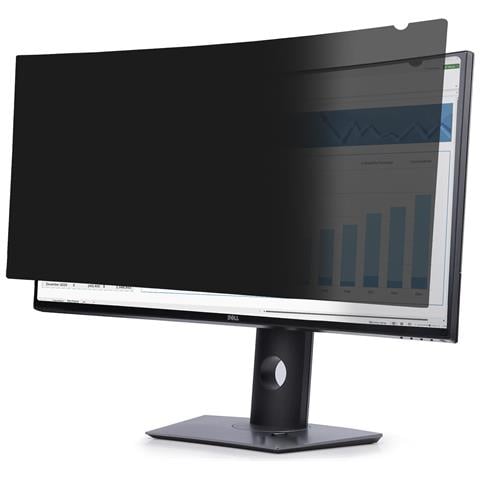 Filtro Privacy per Monitor Curvo Dell P3424WE Ultrawide 21:9 - Pellicola Reversibile Opaco /Lucido, per la protezione dello schermo del PC, Conforme TAA - Foto 1