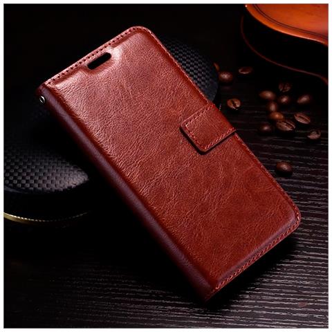 Custodia A Libro In Ecopelle Per Iphone X 7x2x14 Cm. Colore Marrone - Foto 2