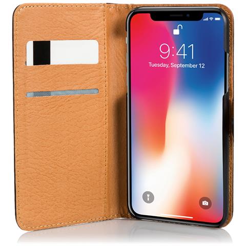 Custodia A Libro In Ecopelle Per Iphone X 7x2x14 Cm. Colore Marrone - Foto 4