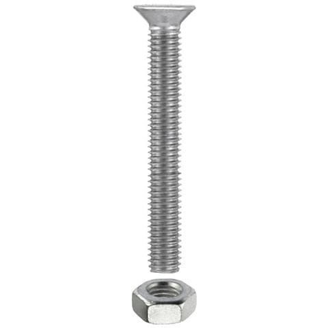 4 Pezzi - Viti A Testa Piana Svasata 6x60mm - Zincate - Foto 1