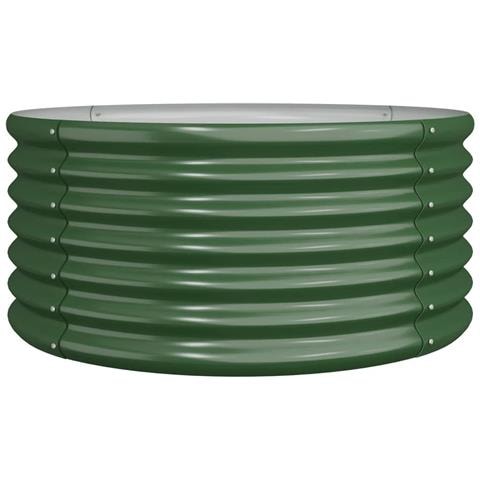 Vaso Da Giardino Acciaio Verniciato A Polvere 80x80x36 Cm Verde - Foto 1