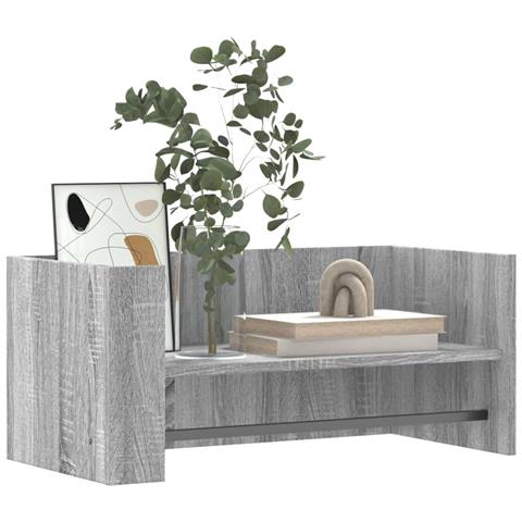 Mensola A Muro Grigio Sonoma 70,5x35x30,5 Cm Legno Multistrato - Foto 2