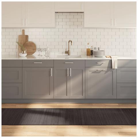 Tappeto Rettangolare Marrone Scuro 70x500 Cm In Bambù - Foto 8