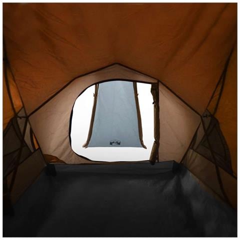Tenda da Campeggio a Cupola 2 Persone Grigio e Arancione - Foto 8