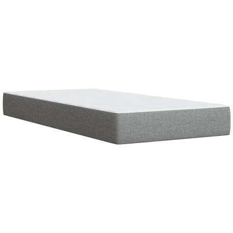 Giroletto a Molle con Materasso Grigio Chiaro 80x200 cm Tessuto - Foto 9