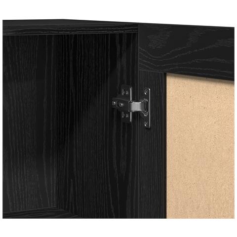 Libreria Nera in Rovere 82,5x30,5x115 cm in Legno Ingegnerizzato - Foto 9