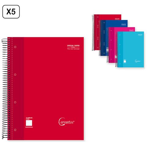Pack 5 Unita' Quaderno Extradura A5 120 Fogli A Quadretti - Foto 1